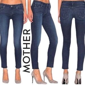 MOTHER Dark Blue Skinny Jeans